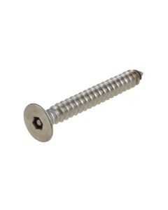 10g (4.80mm) Stainless A2-70 G304 Countersunk Post Hex (3mm) Security Self Tapping Screws