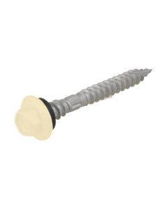 12g (5.50mm) x 65mm NEO Classic Cream Hex Flange Timber T17 Top Grip Roofing Screw Galvanised