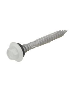 12g (5.50mm) x 65mm NEO Shale Grey Hex Flange Timber T17 Top Grip Roofing Screw Galvanised