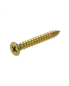 6g (3.50mm) Zinc Yellow Countersunk Phillips (PH2) Coarse Timber T17 Screws