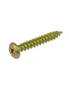 10g (4.80mm) Zinc Yellow Wafer Phillips (PH2) Coarse Timber T17 Screws