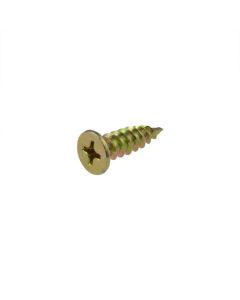 10g (4.80mm) Zinc Yellow Flat Top Phillips (PH2) Stitching Coarse Timber Screws