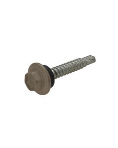 10g (4.80mm) x 25mm NEO Jasper Hex Flange (5/16") Metal Self Drilling Cladding Screw Galvanised