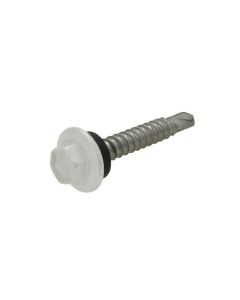 10g (4.80mm) x 25mm NEO Shale Grey Hex Flange (5/16") Metal Self Drilling Cladding Screw Galvanised