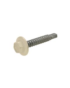 10g (4.80mm) x 25mm Paperbark Hex Flange (5/16") Metal Self Drilling Cladding Screw Galvanised