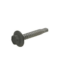 12g (5.50mm) x 20mm Woodland Grey Hex Flange (5/16") Metal Self Drilling Shed Screw Galvanised