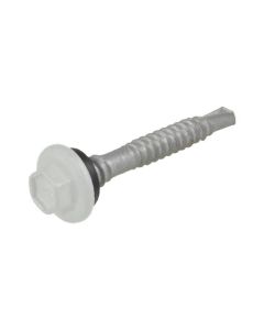 12g (5.50mm) x 51mm NEO Shale Grey Hex Flange (5/16") Metal Top Grip Roofing Screw Galvanised