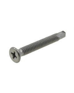 8g (4.20mm) Galvanised Countersunk Phillips (PH2) Coarse Metal Self Drilling Screws