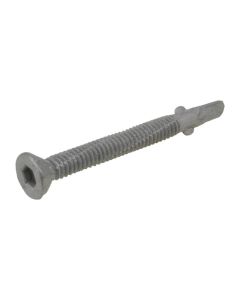 14g (6.30mm) Galvanised Countersunk Wing In/Hex (5mm) Coarse Metal Self Drilling Screws