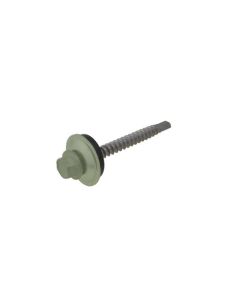 14g (6.30mm) x 53mm Pale Eucalypt Cyclone BRA / Multiseal Hex Flange (3/8") Metal Roofing Screw Galvanised