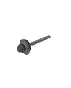 14g (6.30mm) x 53mm Woodland Grey Cyclone BRA / Multiseal Hex Flange (3/8") Metal Roofing Screw Galvanised