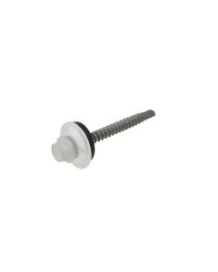 14g (6.30mm) x 65mm Shale Grey Cyclone BRA / Multiseal Hex Flange (3/8") Metal Roofing Screw Galvanised