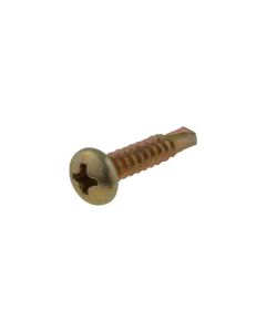 6g (3.50mm) Zinc Yellow Pan Phillips (PH2) Coarse Metal Self Drilling Screws