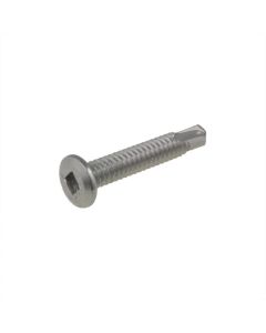 10g (4.80mm) G410 Stainless Wafer Square (SQ2) Fine Metal Self Drilling Screws