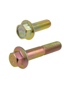 M10 x 1.50p Metric Coarse Zinc Yellow (14mm AF) Hex Flange JIS Bolts Class 8.8 High Tensile JIS 1189