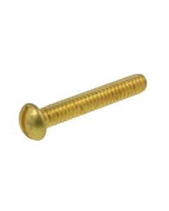 1/4" x 20 TPI BSW Coarse Brass Round Slot Machine Screws AS B50