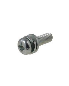 M3 x 0.50p Metric Coarse Zinc Pan Phillips (PH2) Sems Machine Screws c/w Flat & Spring Washers JIS B1188