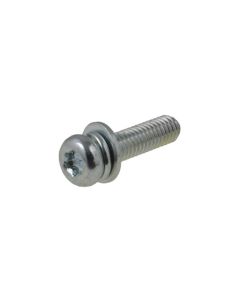 M3 x 0.50p Metric Coarse Zinc Pan Torx (T10) Sem Machine Screws c/w Flat & Spring Washer Machine Screws JIS B1188