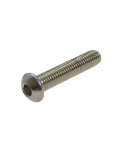 M2 x 0.40p Metric Coarse Stainless A2-70 G304 Button Head Socket (1.27mm Key) Screws ISO 7380