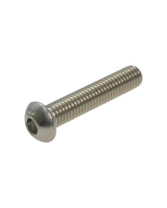 M8 x 1.25p Metric Coarse Stainless A4-70 G316 Button Head Socket (5mm Key) Screws ISO 7380