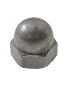 M8 x 1.25p Metric Coarse Galvanised 1 Piece Dome Nuts Low Tensile DIN 1587