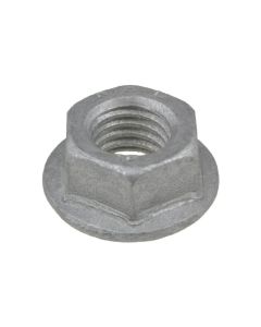 M8 x 1.25p Metric Coarse Zinc Flake Silver Class 12 Hex Flange Serrated Nuts High Tensile HEC Standard