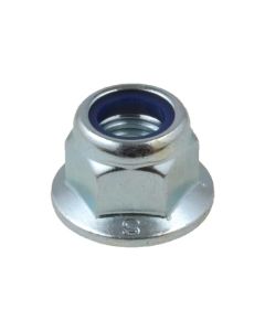 M6 x 1.00p Metric Coarse Zinc Class 8 Hex Flange Nyloc Nuts High Tensile DIN 6926