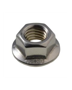 M4 x 0.70p Metric Coarse Stainless A4-70 G316 Hex Flange Serrated Nuts DIN 6923