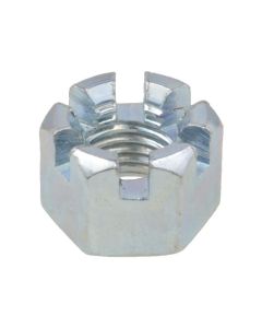 M8 x 1.00p Metric Fine Zinc Class 5 Hex Slotted Castle Nuts Low Tensile DIN 935