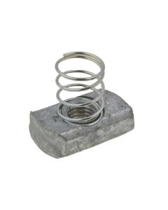 M6 x 1.00p Metric Coarse Galvanised Channel Strut Nuts Short Spring