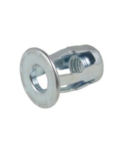 M4 x 0.70p x 17mm Metric Coarse Zinc Silver Jack Nut Large Flange Round Open Smooth Grips 0.4-4.7mm