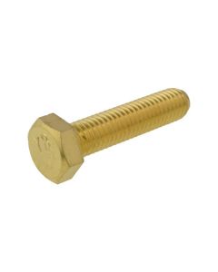 M5 x 0.80p Metric Coarse Brass Hex Set Screw / Hex Bolts DIN 933