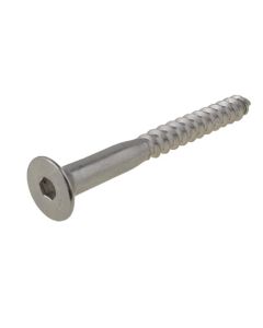 M8 (8mm) Stainless A4-70 G316 Countersunk In/Hex (5mm) Coach Screws