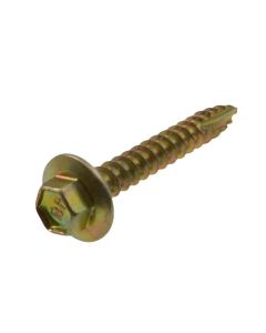 10g (4.80mm) Zinc Yellow Hex Flange (5/16") Coarse Timber T17 Screws