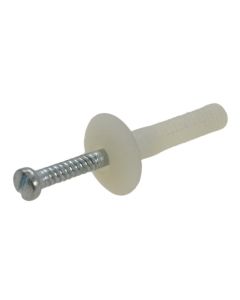 5mm x 25mm Zinc Pin Nylon Mushroom Head Anchors