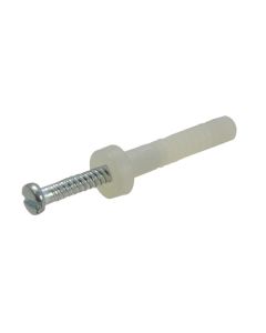 5mm x 25mm Zinc Pin Nylon Round Head Anchors