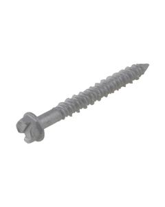 6.5mm x 32mm R1000 Silver Coating Hex Flange Slot Self Tapping Concrete Screws