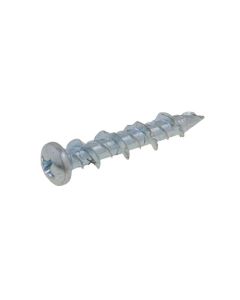 6.5mm x 32mm Zinc Silver Pan Phillips (PH2) Wall Katt Universal Screw Anchor