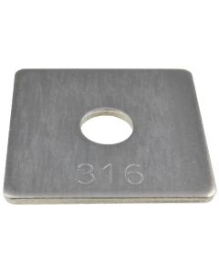 M10 x 50mm x 50mm x 3mm Stainless A4-70 G316 Heavy Square Washers HEC Standard