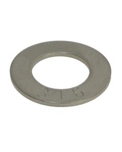 3/16" x 7/16" x 20g (M5 x 11mm x 0.9mm) Stainless A4-70 G316 Flat Washers HEC Standard