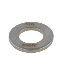 M4 (5/32") x 9mm x 0.8mm Neptune 8.8 High Tensile Stainless A4-80 G316 Flat Washers DIN 125A 