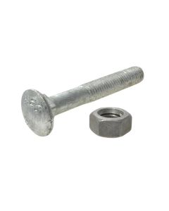 M16 x 2.00p Metric Coarse Cup Head Coach Bolts & Nuts Class 4.6 Galvanised AS1390