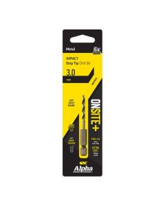 3mm Alpha ONSITE Plus Impact Step Tip Drill Bit - 1 Pack Carded C9STQRM030