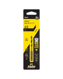 4mm Alpha ONSITE Plus Impact Step Tip Drill Bit - 1 Pack Carded C9STQRM040