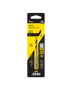 4.5mm Alpha ONSITE Plus Impact Step Tip Drill Bit - 1 Pack Carded C9STQRM045