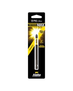 PH2 x 100mm Alpha ThunderMAX Impact Phillips Power Driver Bit - 1 Pack Carded CPH2100SM