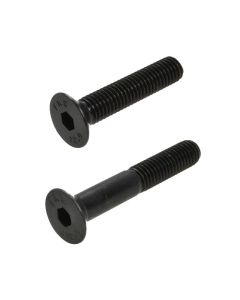 M10 x 1.50p Metric Coarse Plain Black Uncoated Class 12.9 Countersunk Head Socket (6mm Key) Screws DIN 7991