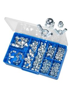 150 Piece M4 M5 M6 M8 M10 Dome & Wing Nut Zinc Torres Assortment Grab Kit HAK10