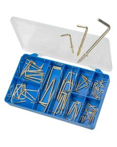 70 Piece 13mm - 50mm L Type Hook Brass Steel Torres Assortment Grab Kit HAK35