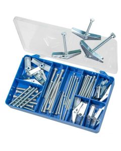 60 Piece M4 M5 M6 Cheese Head Machine Screw & Spring Toggle Zinc Torres Assortment Grab Kit HAK38